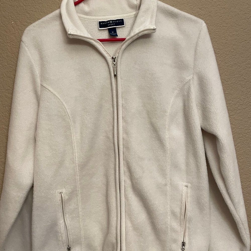 White fleece hoodie